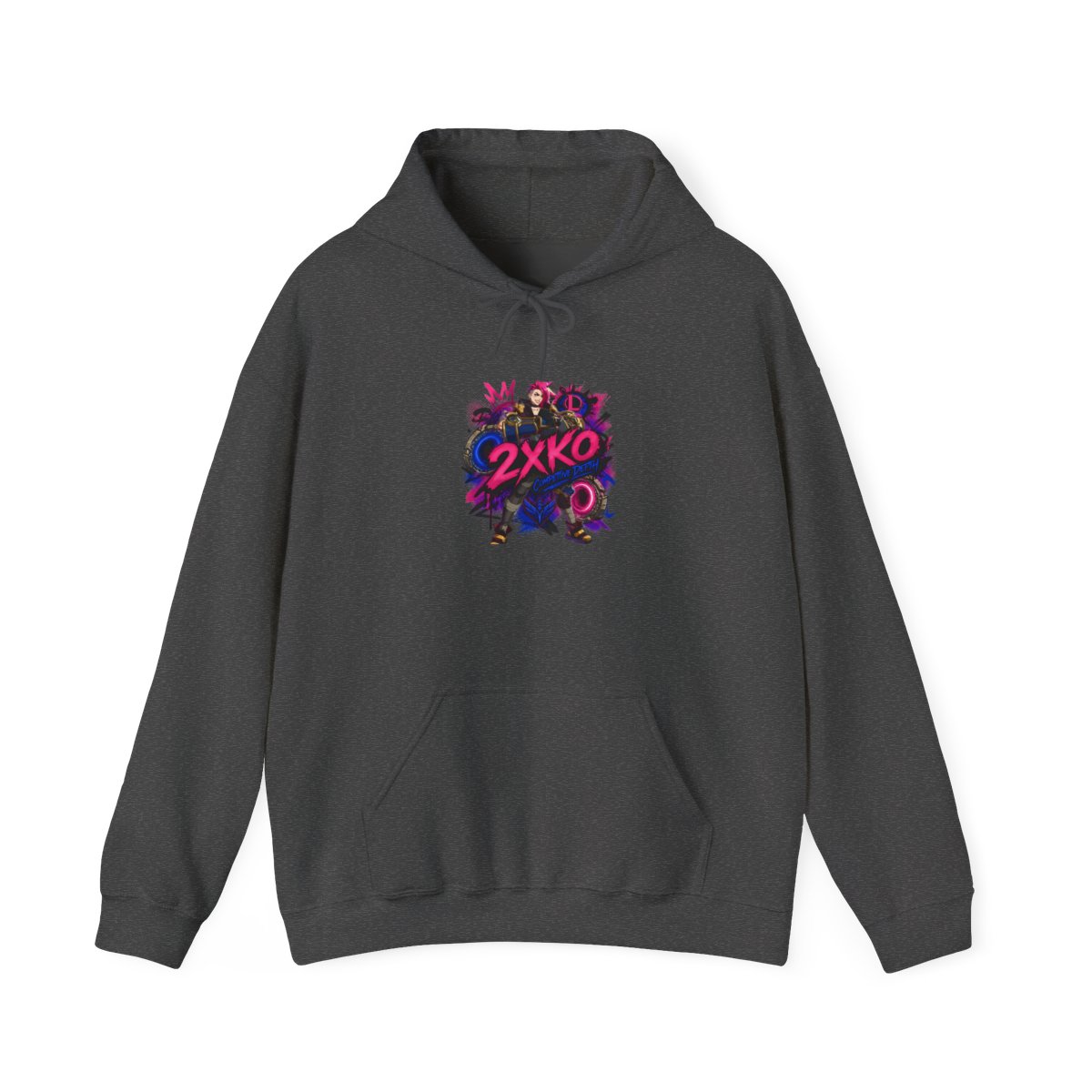 2XKO " in bold graffiti-style font at the center. " Hoodie