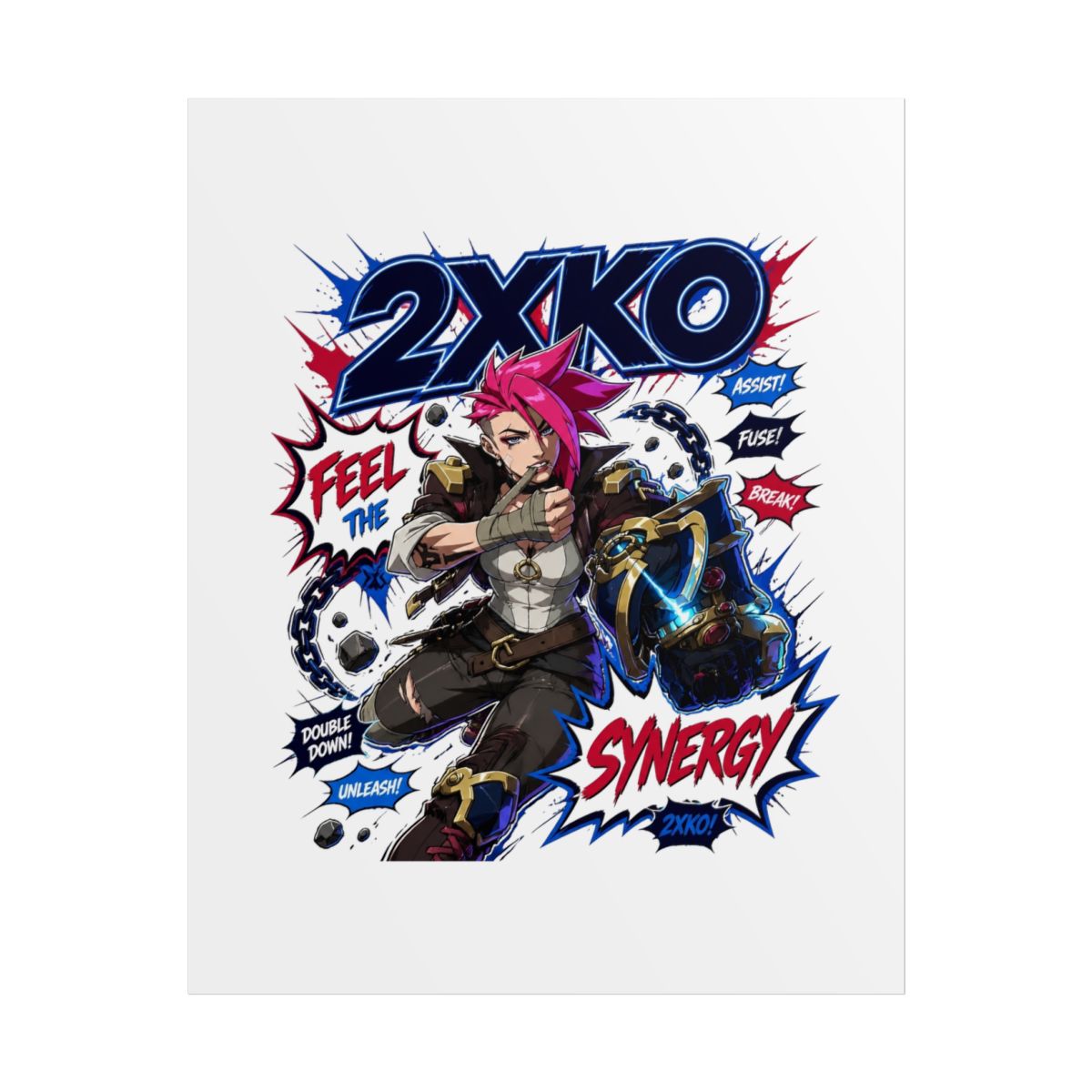 2XKO " in bold comic font at the top. " Poster